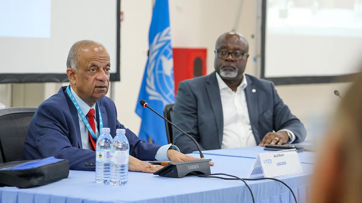 UN Under-Secretary-General for Operational Support, Mr. Atul Khare addressing RSCE staff during townhall meeting. UN Under-Secretary-General for Operational Support, Mr. Atul Khare addressing RSCE staff during townhall meeting.