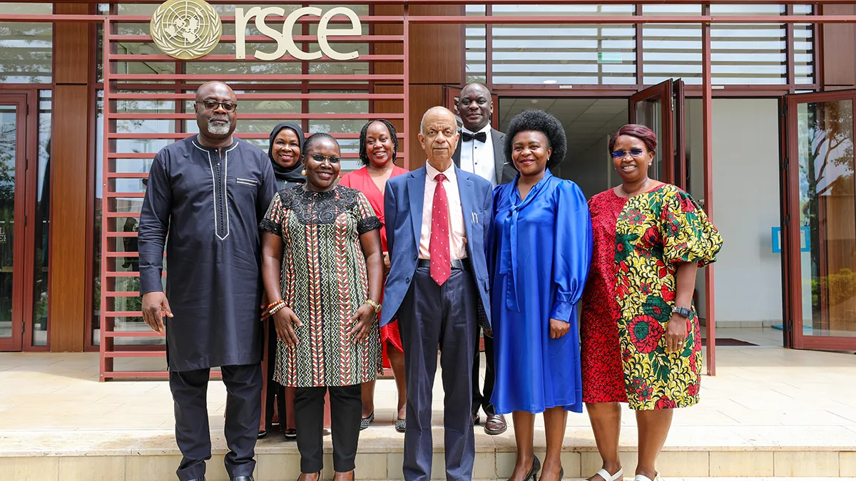 A group photo of National Staff Association Committee with the USG Mr. Khare and Director RSCE, Mr. Djomo. A group photo of National Staff Association Committee with the USG Mr. Khare and Director RSCE, Mr. Djomo.