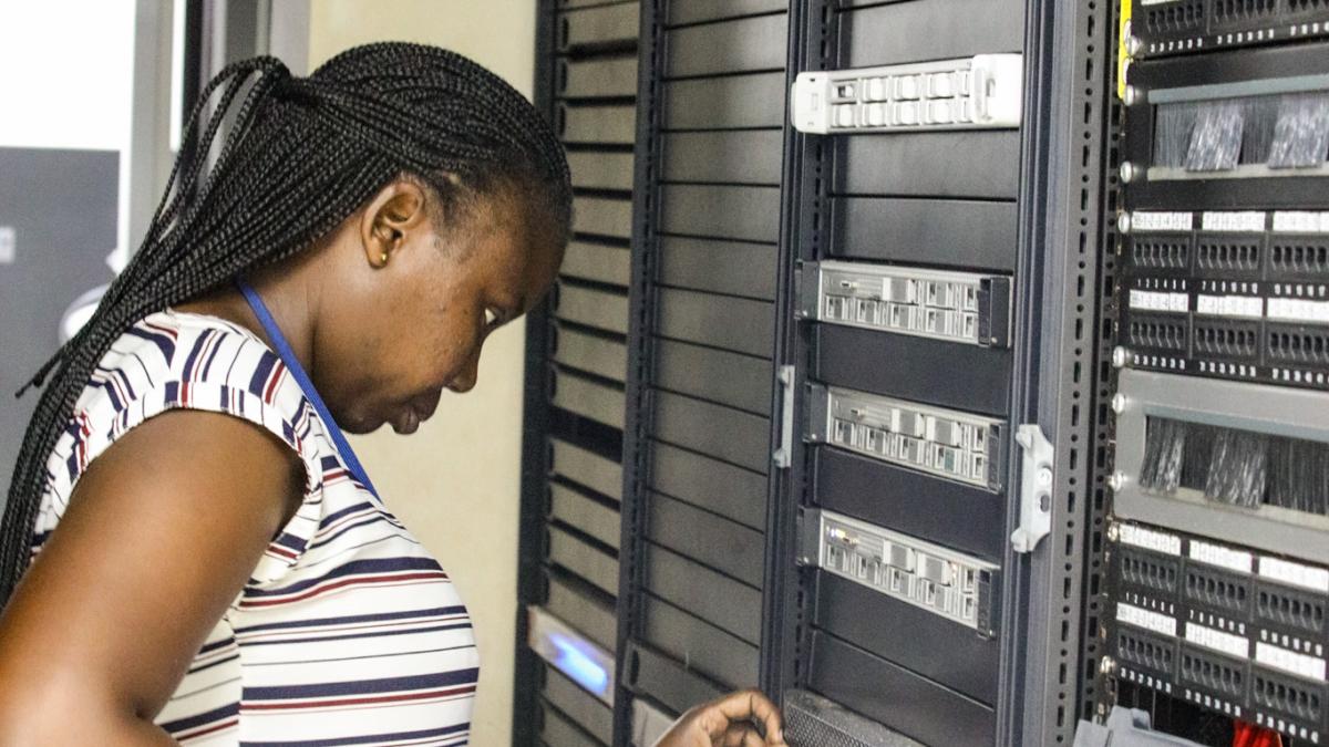 Grace Nakulima in Server Room