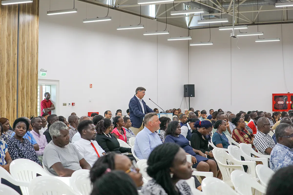 UN Entebbe Field Staff Union President, Mr. Dejan Stepanovic, making a contribution during the townhall meeting. UN Entebbe Field Staff Union President, Mr. Dejan Stepanovic, making a contribution during the townhall meeting.