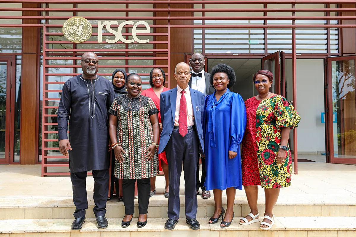 A group photo of National Staff Association Committee with the USG Mr. Khare and Director RSCE, Mr. Djomo. A group photo of National Staff Association Committee with the USG Mr. Khare and Director RSCE, Mr. Djomo.