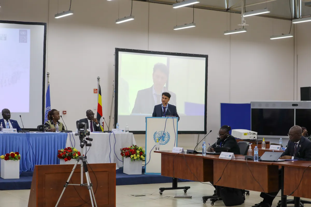 UNMISS Head of Corrections and Officer-in-Charge of the Rule of Law and Security Institutions Service, Abdul Arshad, presenting his remarks during the opening ceremony. UNMISS Head of Corrections and Officer-in-Charge of the Rule of Law and Security Institutions Service, Abdul Arshad, presenting his remarks during the opening ceremony.