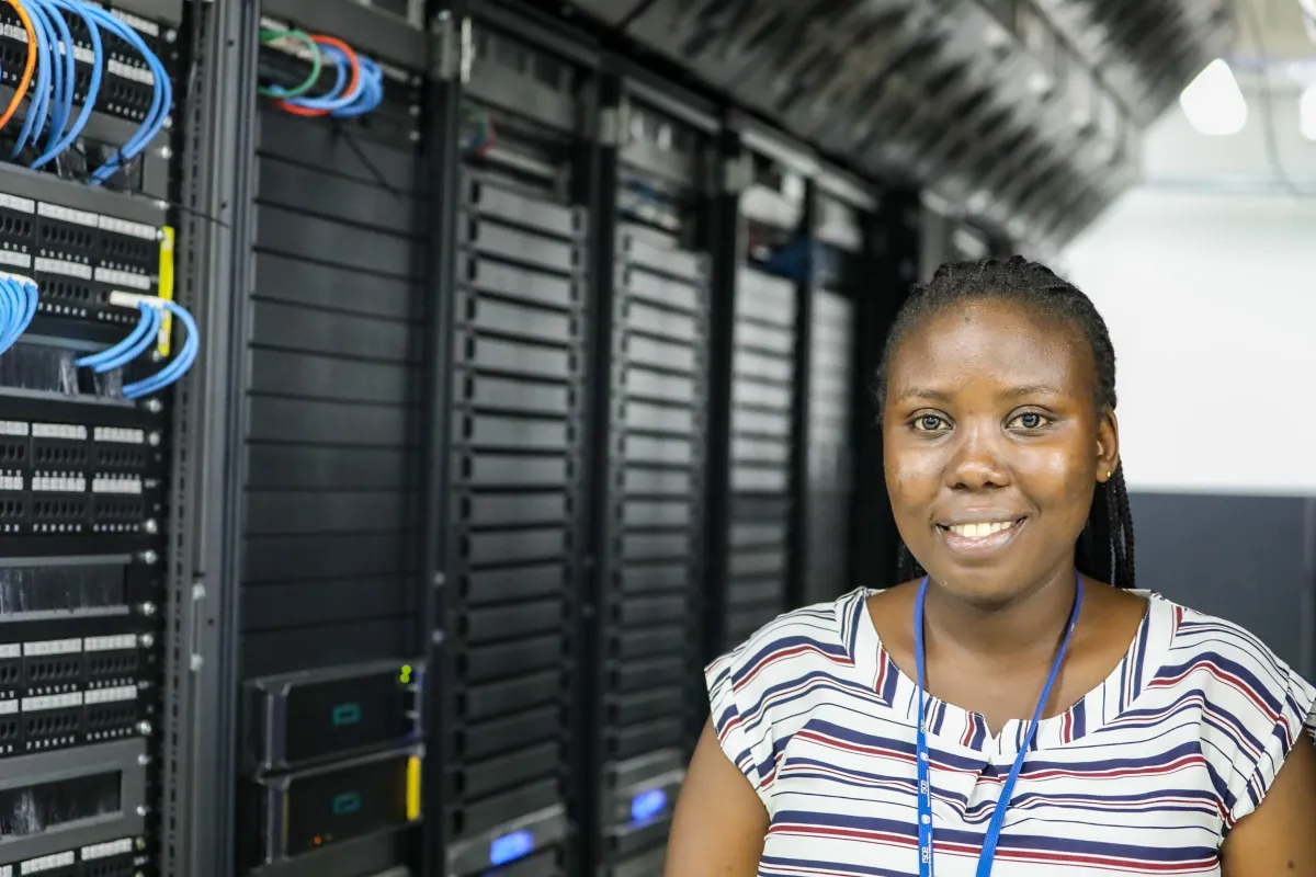 Grace Nakulima in Server Room Grace Nakulima in Server Room